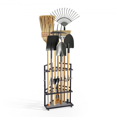 VEVOR Organizador de Herramientas de Jardín, Estante con Diseño Esquinero, con Aberturas de 5,08 x 5,08 cm, Base Perforada y Kit de Herrajes de Montaje para Garajes, Cobertizos, Patios e Invernaderos