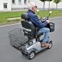 VEVOR Cesta Trasera para Scooter Cesta de Alambre de Metal Plegable Cesta de Carga Resistente Espaciosa Funciona con Receptor de 2,54 cm Compatible con la Mayoría de los Scooters de Movilidad