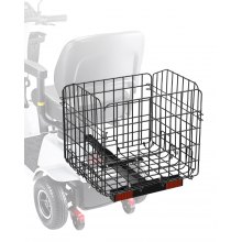 VEVOR Cesta Trasera para Scooter Cesta de Alambre de Metal Plegable Cesta de Carga Resistente Espaciosa Funciona con Receptor de 2,54 cm Compatible con la Mayoría de los Scooters de Movilidad