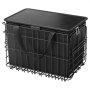 VEVOR Rear Bicycle Basket 340x210x225mm, Foldable Rear Wheel Basket with Cargo Net, Removable Inner Bag & Cover, Luggage Carrier Basket for Transporting Dogs, Pets, Fruit & Groceries