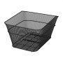 VEVOR Cesta Trasera para Bicicleta Cesta de Malla de Alambre con Red de Carga y Cubierta Impermeable Cesta Trasera de Metal Duradera para Bicicleta 39x31x21 cm Herramientas de Montaje Incluidas