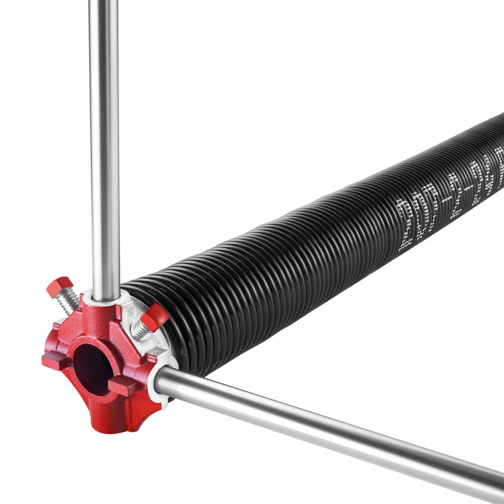 VEVOR Resortes de Torsión para Puertas de Garaje con Barras de Enrollado Antideslizantes y Guantes, Par de Φ5,26 x Φ50,8 x 618 mm, 16 000 Ciclos, Revestimiento Negro de Electroforesis para Reemplazo