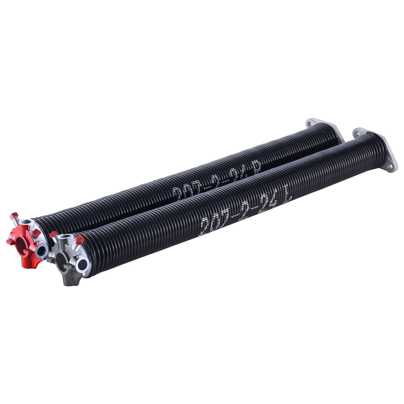VEVOR Resortes de Torsión para Puertas de Garaje con Barras de Enrollado Antideslizantes y Guantes, Par de Φ5,26 x Φ50,8 x 618 mm, 16 000 Ciclos, Revestimiento Negro de Electroforesis para Reemplazo