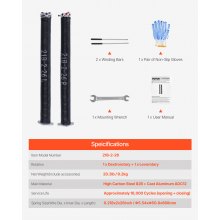 VEVOR Resortes de Torsión para Puertas de Garaje Par de Φ5,54 x Φ50,8 x 668 mm