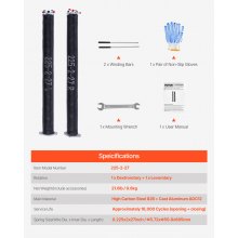 VEVOR Resortes de Torsión para Puertas de Garaje Par de Φ5,72 x Φ50,8 x 685 mm