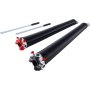 VEVOR Resortes de Torsión para Puertas de Garaje con Barras de Enrollado Antideslizantes y Guantes, Par de Φ5,94 x Φ50,8 x 711 mm, 16 000 Ciclos, Revestimiento Negro de Electroforesis para Reemplazo