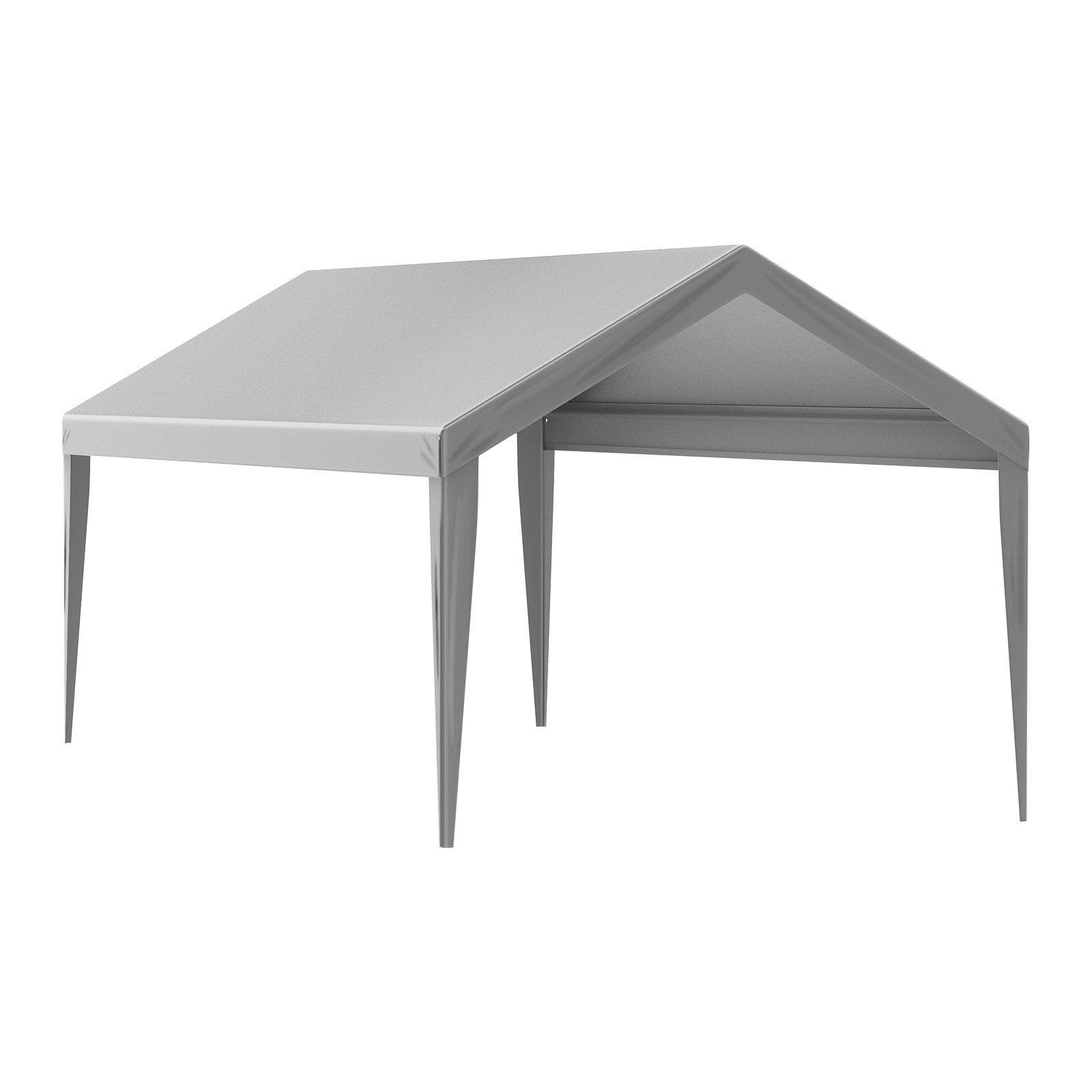 VEVOR Cubierta de Repuesto para Toldo de Cochera de 610 x 304 x 85 mm, Refugio para Tienda de Campaña, Resistente al Agua y con Protección UV con Cuerdas Elásticas de Bolas, Gris, Marco NO Incluido