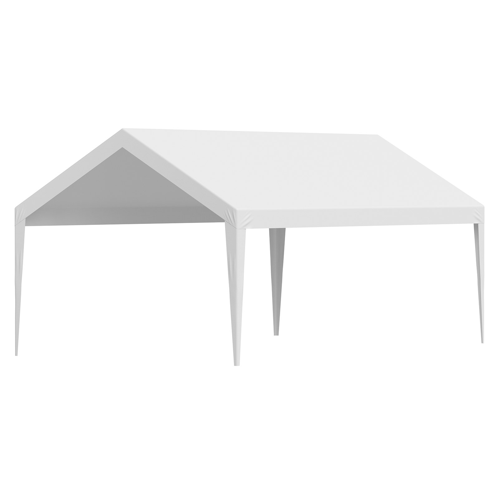 VEVOR Toldo de Repuesto para Cochera de 6,09 x 3,65 m, Carpa de Garaje para Coche Tela de Polietileno Resistente a los Rayos UV, para Cubrir Vehículos, Maquinaria Agrícola, Blanco, Marco No Incluido