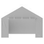 VEVOR Tela de Repuesto para Toldo de Cochera 6,1 x 4 m Lona de Garaje para Pared Lateral Impermeable con Protección UV Elásticos de Bola Fácil Instalación, Gris (Parte Superior y Marco No Incluidos)