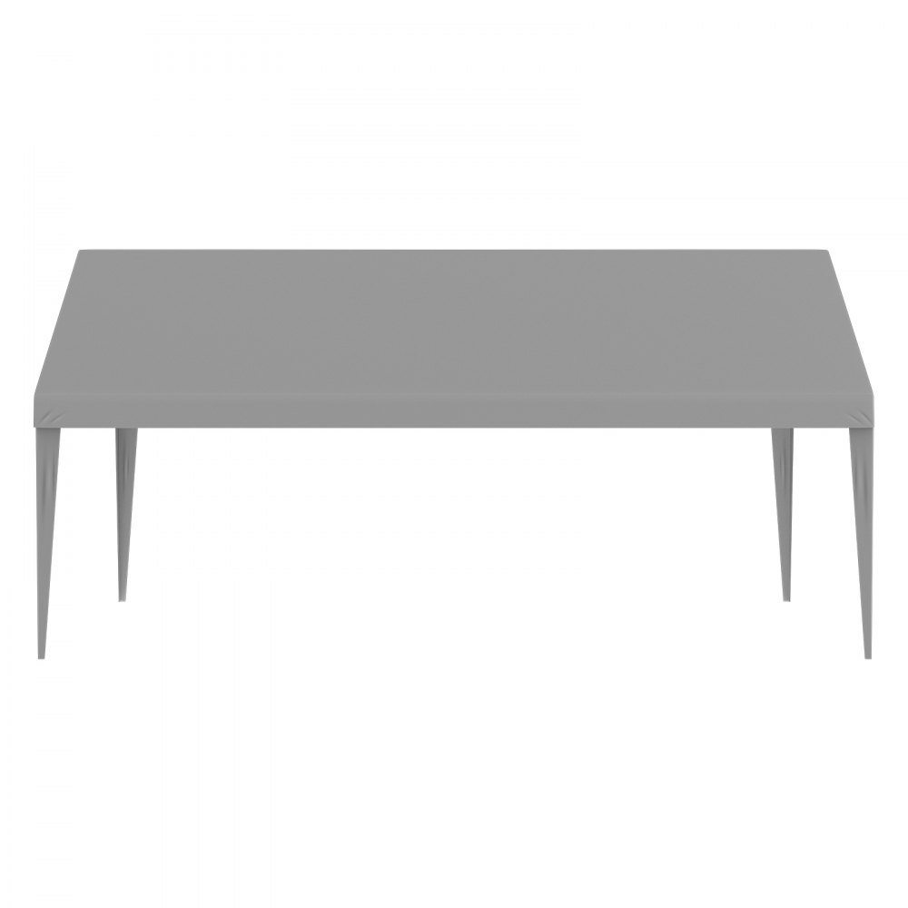 VEVOR Tela de Repuesto para Toldo de Cochera 6,1x3,94 m Lona de Garaje para Pared Lateral Impermeable con Protección UV Elásticos de Bola Fácil Instalación, Gris (Parte Superior y Marco No Incluidos)