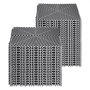 VEVOR Interlocking Drainage Mat Shower Mat 31 x 31 cm Modular Interlocking Floor Mats, 40 Pieces, Spliced ​​Drainage Mats, Non-Slip Drainage Floor Tiles, for Garage Garden Gray