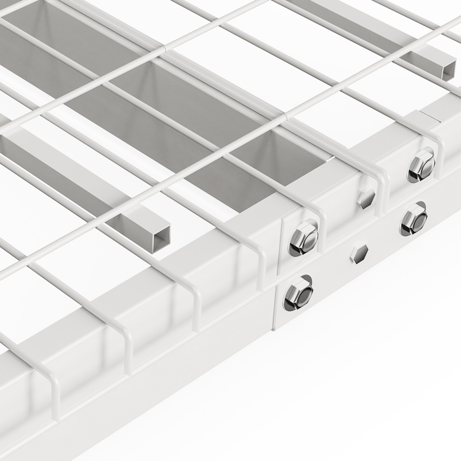 VEVOR Estante de almacenamiento para garaje 48 x 96 pulgadas, estante de almacenamiento de techo acero laminado en frío ajustable para almacenamiento en garaje organización carga 600 libras, blanco