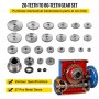Juego de engranajes de 20 dientes a 80 dientes con varias especificaciones y 27 engranajes de metal.