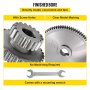 Engranajes de mini torno VEVOR con orificios para tornillos, marcado de modelo y llave de montaje incluidos.