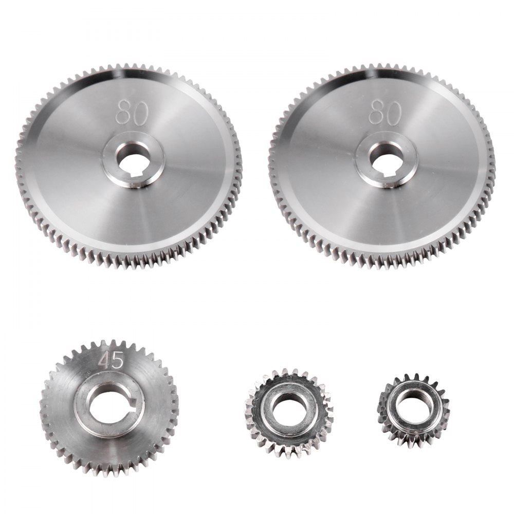 Vevor 5 Pcs Engranajes Para Mini Tornos De Metal Y Fresadoras Alta Precisión