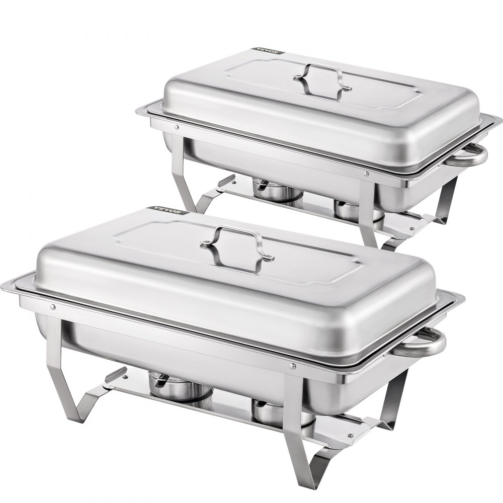 Chafing Dish 2pcs GN1/2 con tapa Acero Inoxidable 401 Alimentos Calientes 9L
