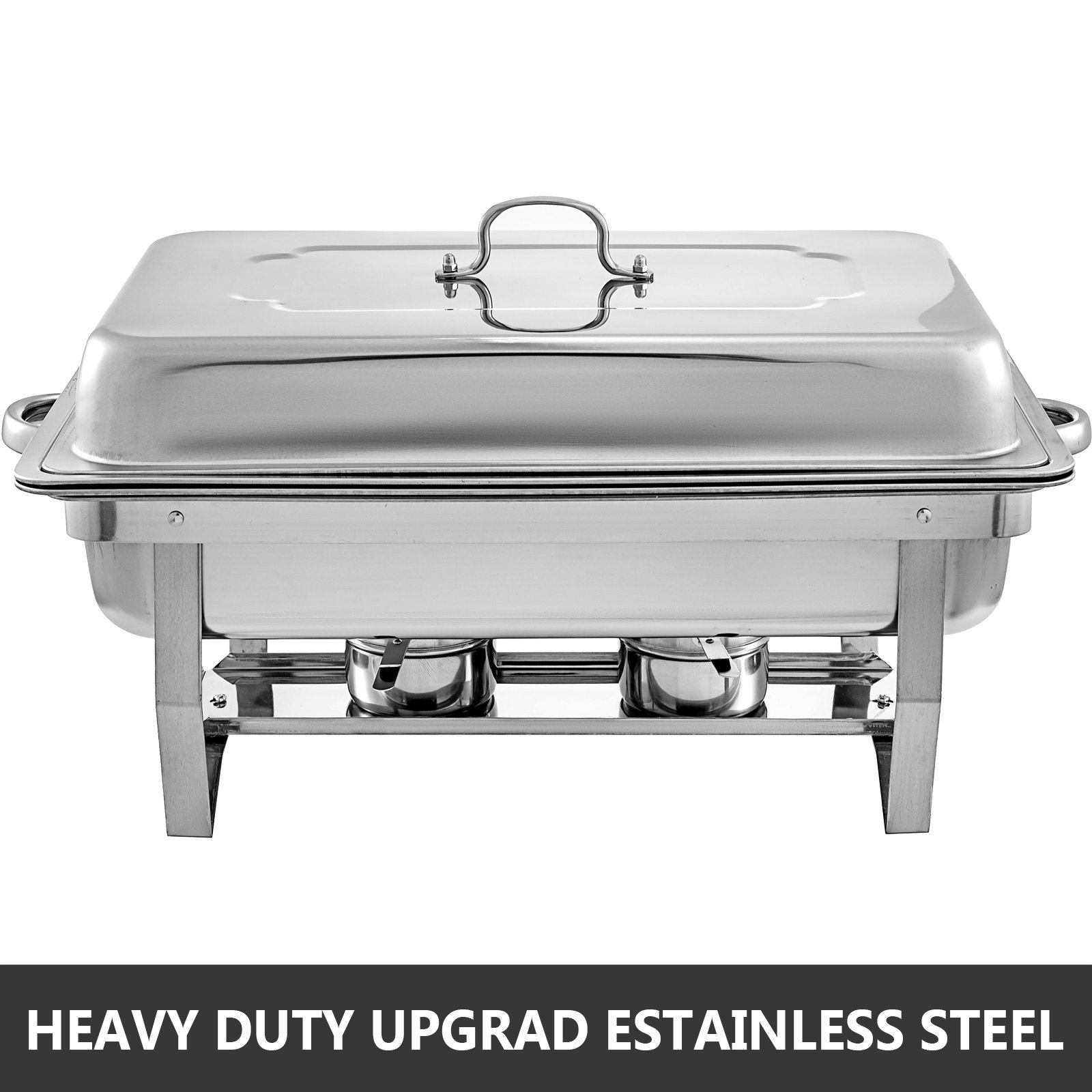 6 Bandejas Chafing Dish Con Tapa Acero Inoxidable 401 Alimentos Nuevo Calientes
