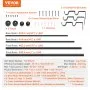 VEVOR Barra de Cortina Doble Barra de Cortina Extensible 92-183 cm con Tapas de Extremo Hierro Robusto Carga 13,6 kg para Colgar Cortinas Opacas y Ventanas Transparentes Sala de Estar Baño Dormitorio