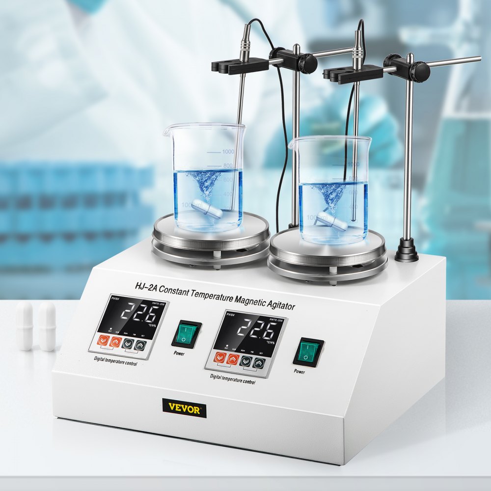 Mezclador Agitador Magnético 2 Unidades Max.1000ml Acero Inoxidable