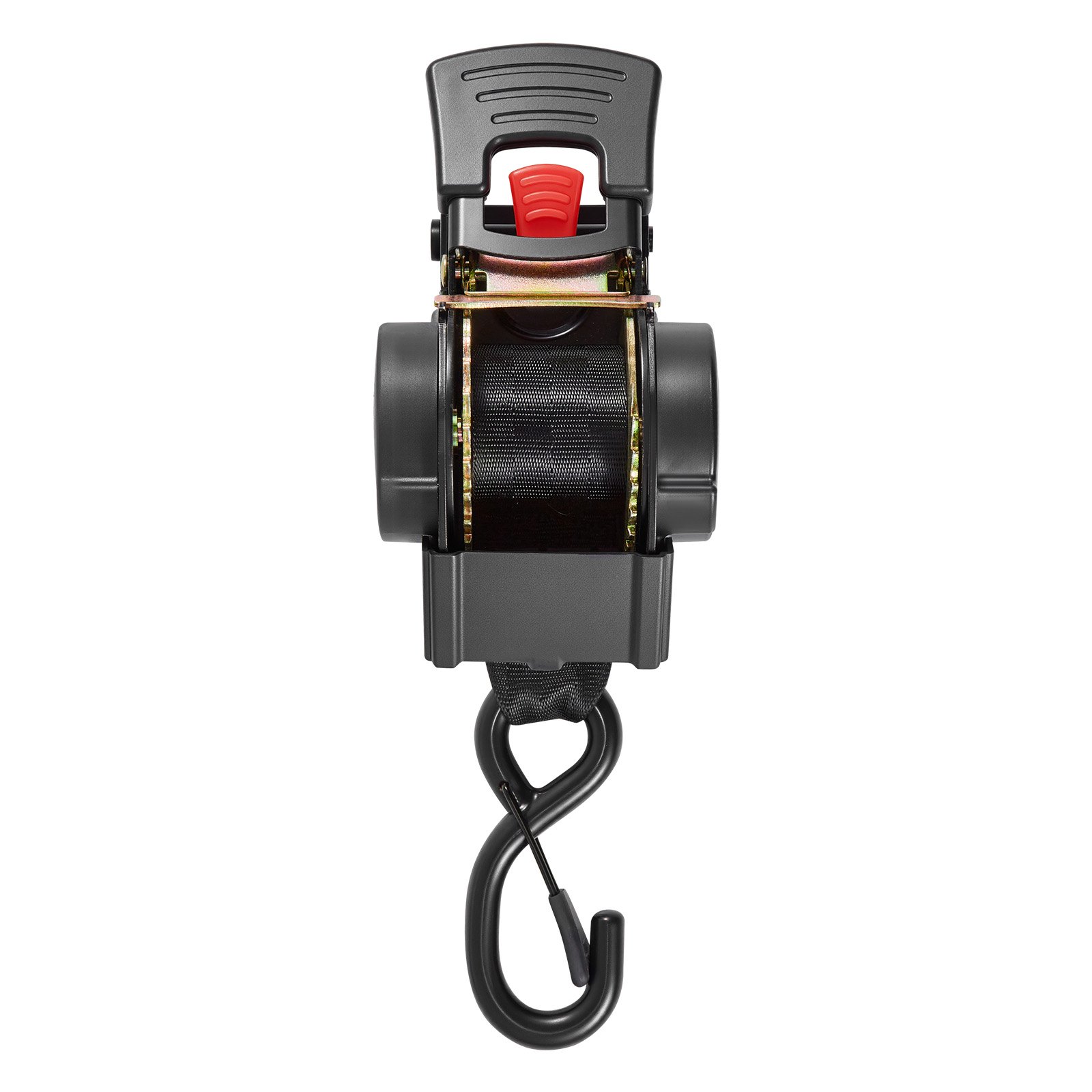 VEVOR Kit Profesional de Amarre con Cuñas para Ruedas con Ganchos en Forma de S, Correa de Amarre Fija 44,45 x 1219,2 mm, Resistencia a la Rotura de 748 kg, Carga de Trabajo de 250 kg, para Remolques