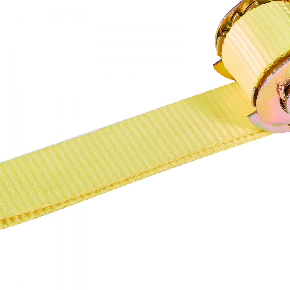 VEVOR Kit de Amarre de Calzo de Ruedas 50,8x3048 mm, Correas de Amarre para Rueda con Gancho Resistente, Resistencia a la Rotura de 4540 kg, Carga de Trabajo de 1512 kg, 4 Piezas, Negro y Amarillo