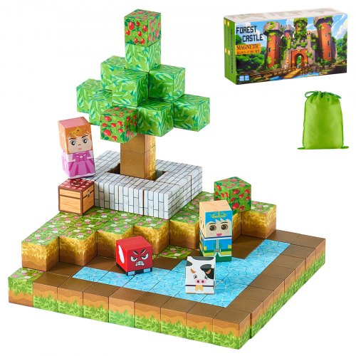 VEVOR Bloques Magnéticos De 100 Piezas Con Temática Mario – Set De Construcción Apilable Y Educativo Para Niños Desde 3 Años