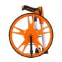 Rueda de medición VEVOR con borde naranja brillante y mango plegable para un cómodo almacenamiento.