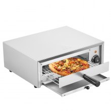 VEVOR Horno de Pizza Eléctrico 1500 W con Bandeja Extraíble 500 x 380 x 190 mm