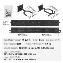 VEVOR Estante Vertical para Armas con 6 Ranuras Estante para Armas de Metal Carga de 81,6 kg Soporte de Pared para Armas de Fuego Almacenamiento en Cabina, Escopetas, Oficina en Casa, Tienda de Caza