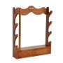 VEVOR Soporte de Pared para Pistola Estante de Madera para Rifle Estante para Rifle 4 Ranuras Carga 60 kg con Acolchado Suave Exhibición de Almacenamiento para Cabinas de Escopeta, Tienda, Casa