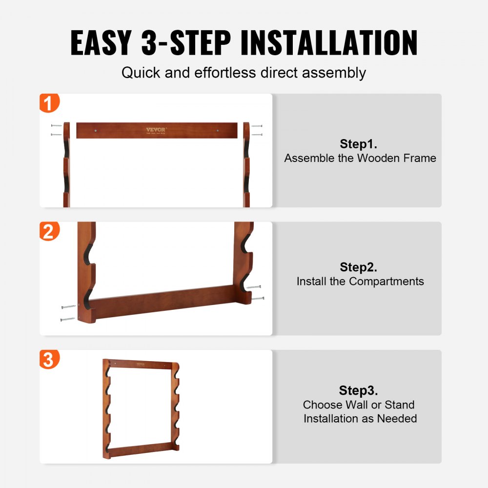 VEVOR Gun Rack for Weapon Storage, 5 Rifles, Gun Holder, Gun Safe Accessory for Rifles & Shotguns, Gun Holder in Gun Cabinet, Shotgun Rifle Rest, 60 kg Weight Capacity