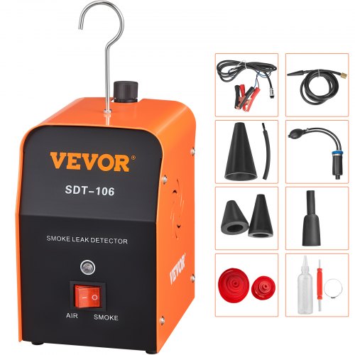 VEVOR Detector de Fugas de Combustible Flujo de 15 L/min Sistema de Tubería de Combustible EVAP Probador de Máquina de Humo Máquina de Prueba de Fugas 15 PSI para Automóvil Motocicleta Camioneta