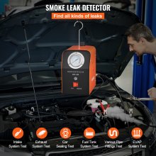 VEVOR Detector de Fugas de Humo 15 L/min EVAP, probador de máquina de humo 15 PSI, Máquina de Prueba de Fugas de Acero para Garaje, Coche, Automóvil, Motocicleta, Camioneta 17,5 x 12,5 x 21,5 cm
