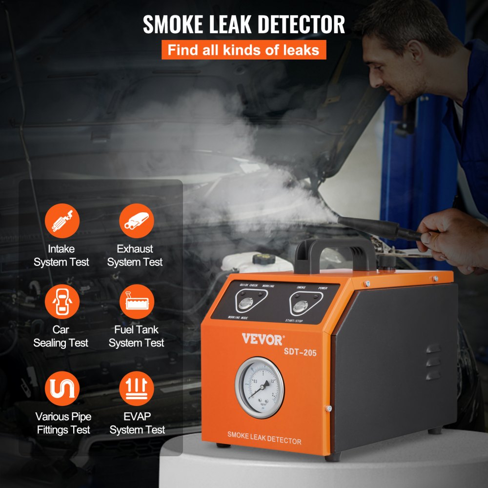 VEVOR Detector de Fugas de Humo Sistema de Tubería de Combustible EVAP 15 PSI