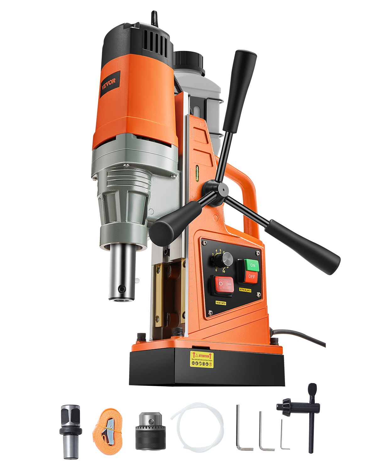 Taladro magnético VEVOR 1550W 2922lbf/13000N Taladro magnético portátil 500RPM