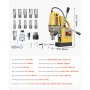 VEVOR 1400 W Taladro Magnético, Taladro de Columna Magnético Portátil de 12500 N con 11 Brocas de Perforación, Diámetro de Perforación de 40 mm, Velocidad de 800 RPM, para Mejoras para el Hogar