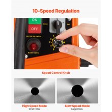VEVOR 1450 W Taladro Magnético Portátil de 12800 N con 6 Brocas de Perforación