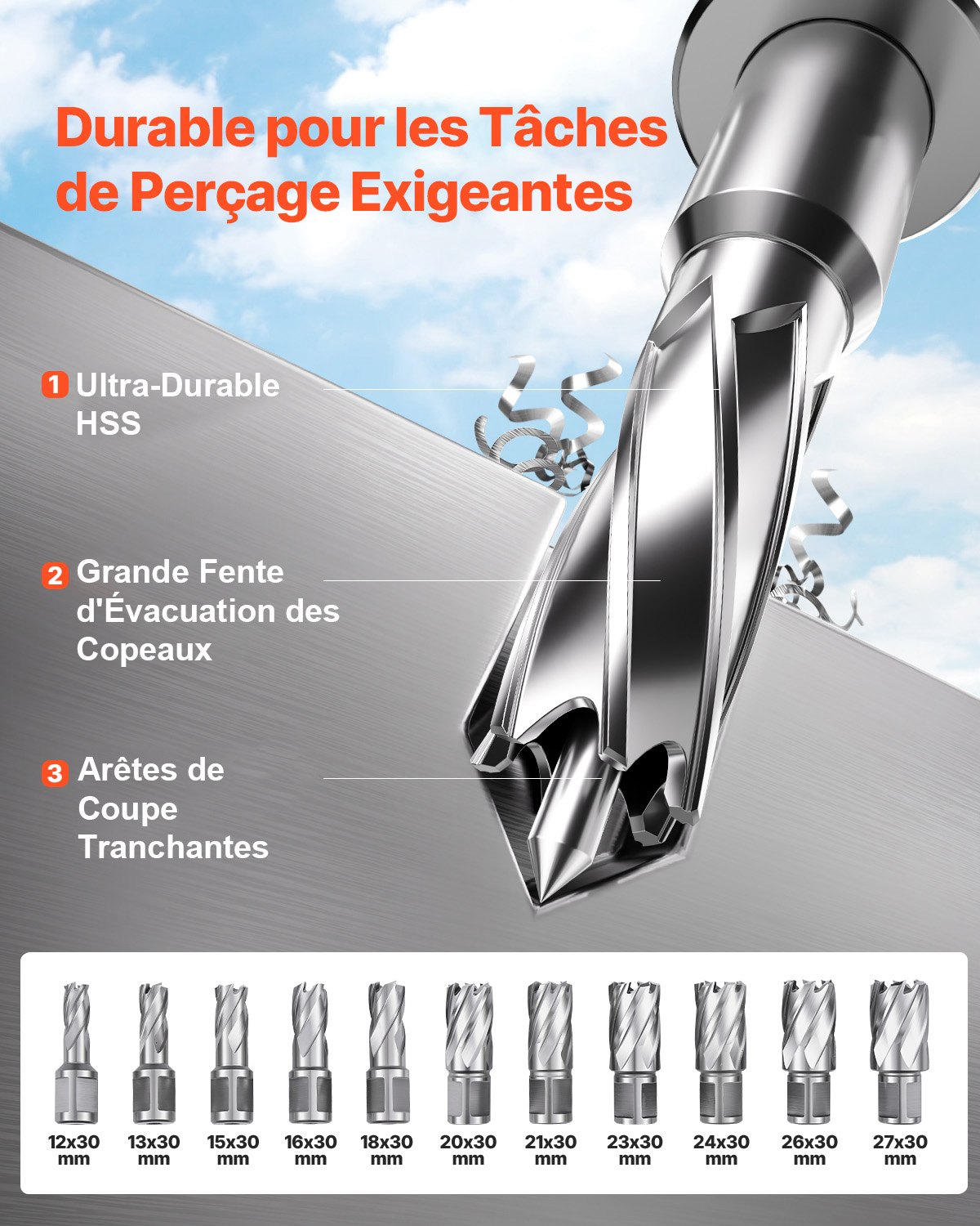 VEVOR Taladro Magnético 1450 W Taladro Prensa Portátil 12500N Velocidad continua de 850 rpm Diámetro del Orificio de Broca Central de 40 mm Profundidad de Perforación de 50 mm Taladro Electromagnético