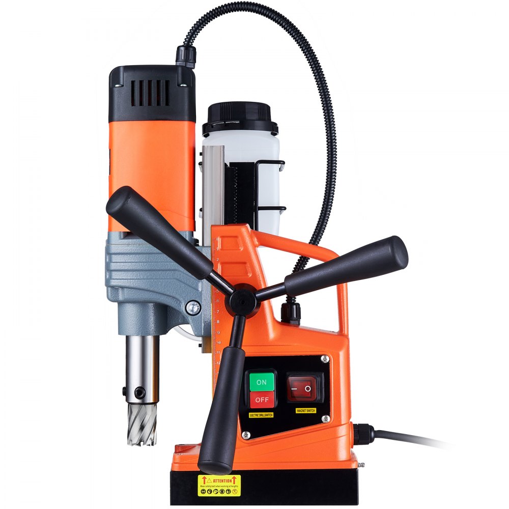 VEVOR Taladro de Núcleo Magnético 1300W Taladrador Magnético Profesional 13000N 810rpm Taladro Magnético Portátil Profundidad 50mm Diámetro de Perforación 40mm Sistema de Perforación Electromagnética