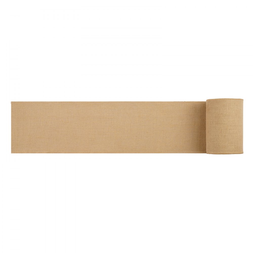 VEVOR Rollo de Tela de Arpillera de 355 mm x 45,7 m, 45 x 45 Rollos de Tela de Arpillera Natural de Alta Densidad de ancho, Rollo de Tela de Yute para Envolver Árboles, Decoración, Manualidades