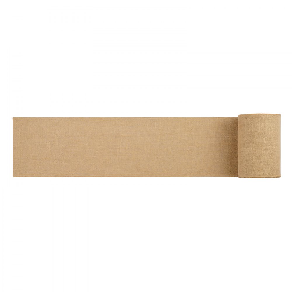 VEVOR Rollo de Tela de Arpillera de 355 mm x 9,1 m, 45 x 45 Rollos de Tela de Arpillera Natural de Alta Densidad de ancho, Rollo de Tela de Yute para Envolver Árboles, Decoración, Manualidades