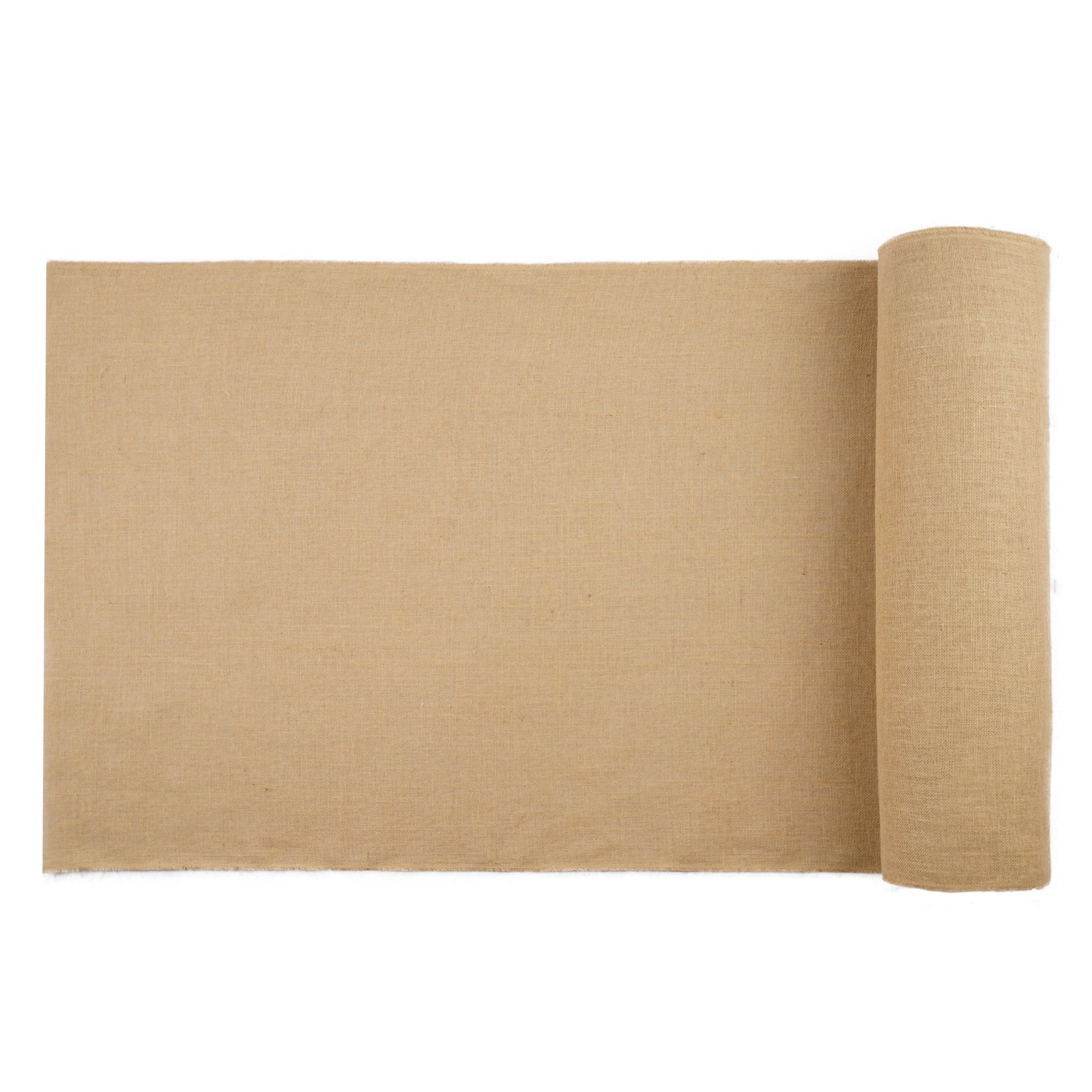 VEVOR Rollo de Tela de Arpillera de 914 mm x 45,7 m, 45 x 45 Rollos de Tela de Arpillera Natural de Alta Densidad de ancho, Rollo de Tela de Yute para Envolver Árboles, Decoración, Manualidades