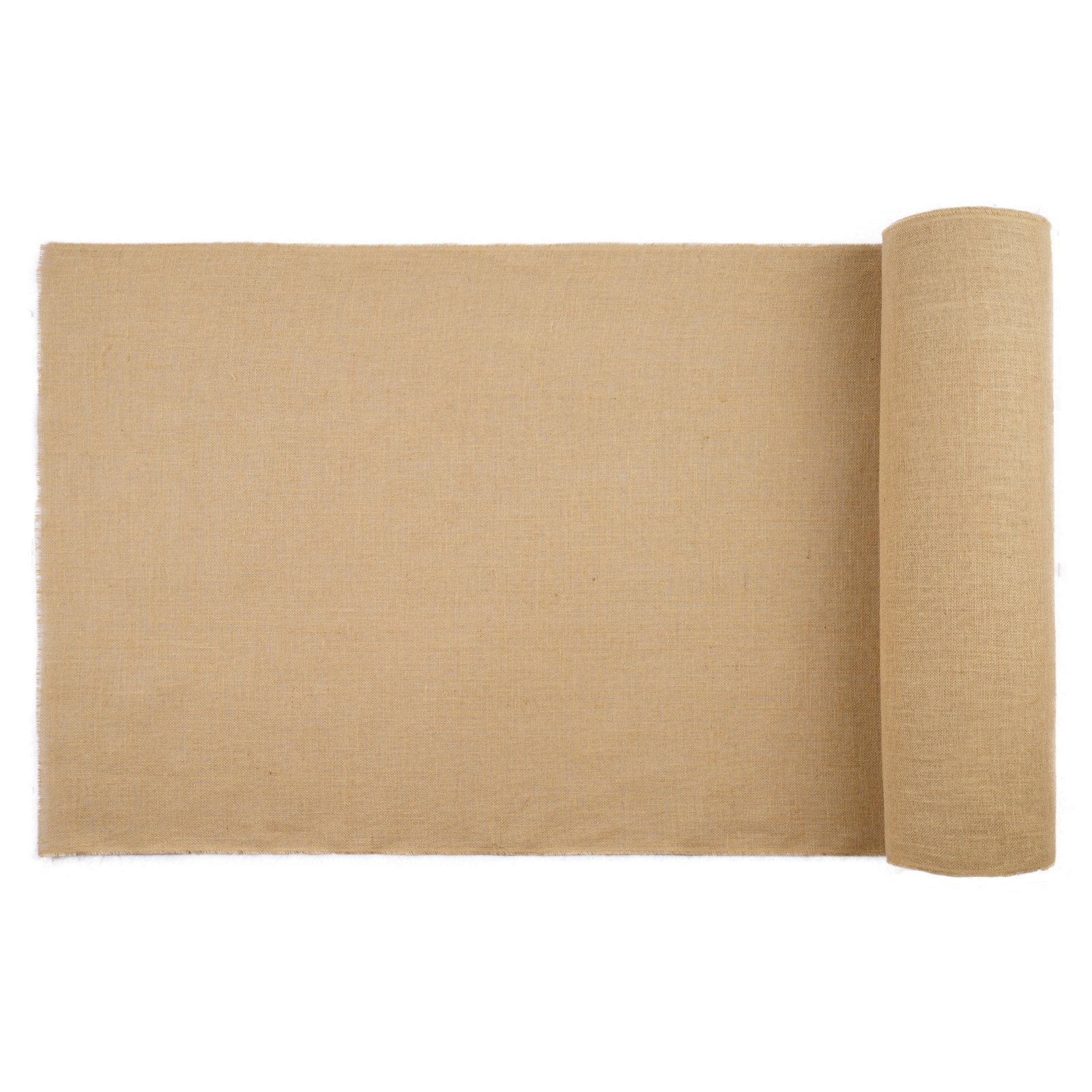 VEVOR Rollo de Tela de Arpillera de 1016 mm x 45,7 m, 45x 45 Rollos de Tela de Arpillera Natural de Alta Densidad de ancho, Rollo de Tela de Yute para Envolver Árboles, Decoración, Manualidades