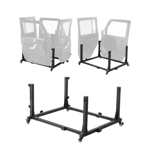 VEVOR Carrito de Almacenamiento para Puerta de Jeep 4 Puertas con Cojín de Goma Grueso Soporte para Puerta de Coche Compatible con Jeep Wrangler JK JL/Gladiator JT 2007-2023 JK JL/Gladiator JT