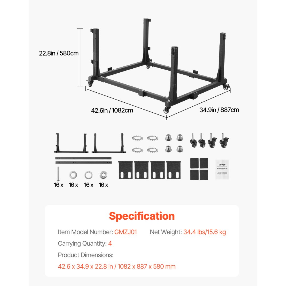 VEVOR Carrito de Almacenamiento para Puerta de Jeep 4 Puertas con Cojín de Goma Grueso Soporte para Puerta de Coche Compatible con Jeep Wrangler JK JL/Gladiator JT 2007-2023 JK JL/Gladiator JT