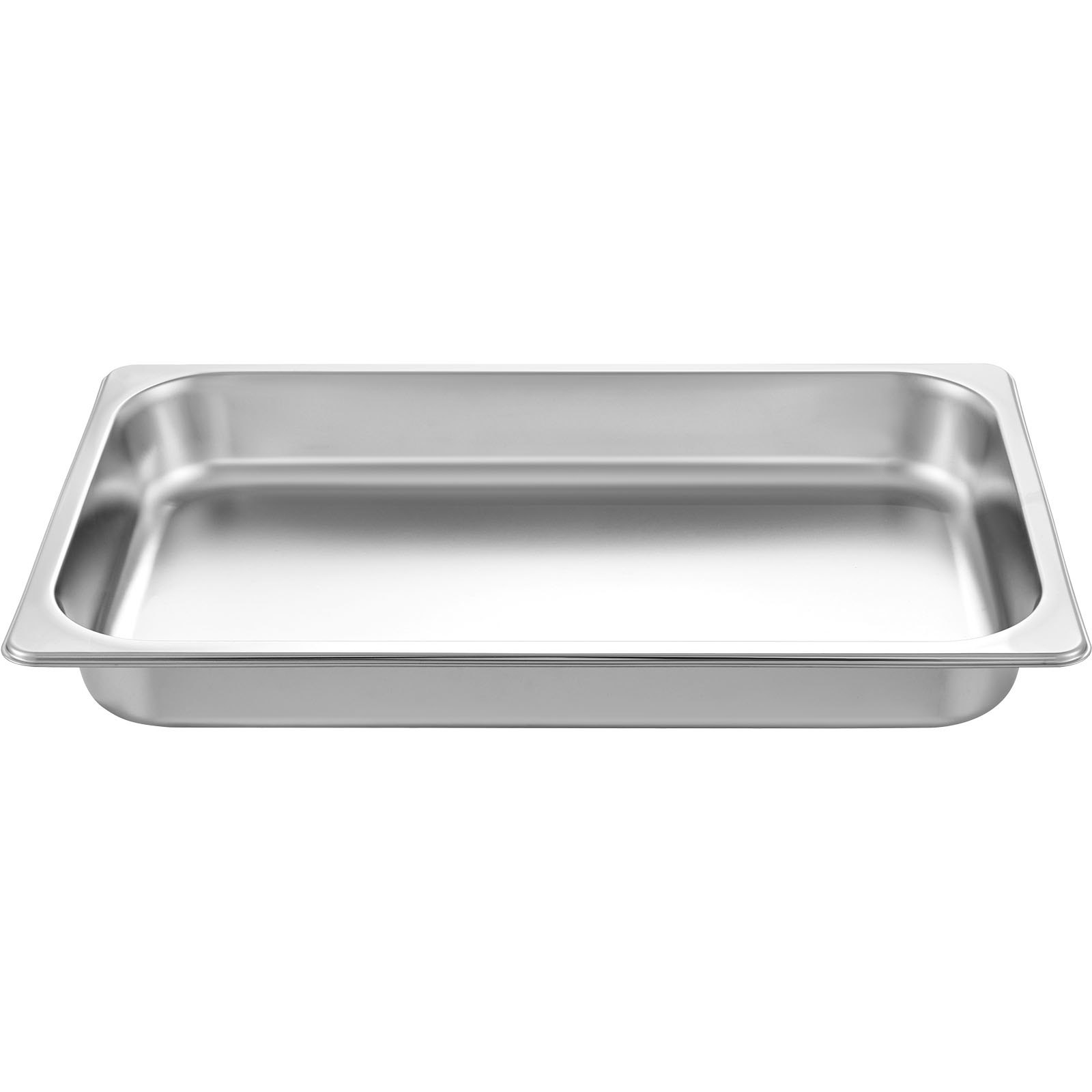 VEVOR 6 Bandejas Rectangulares de Acero Inoxidable, Tamaño 50 x 30 x 5 CM, Unidad Bandeja Honda Rectangular para Servir, Bandeja Profunda Rectangular, Bandeja de Acero Inoxidable para Arroz al Vapor