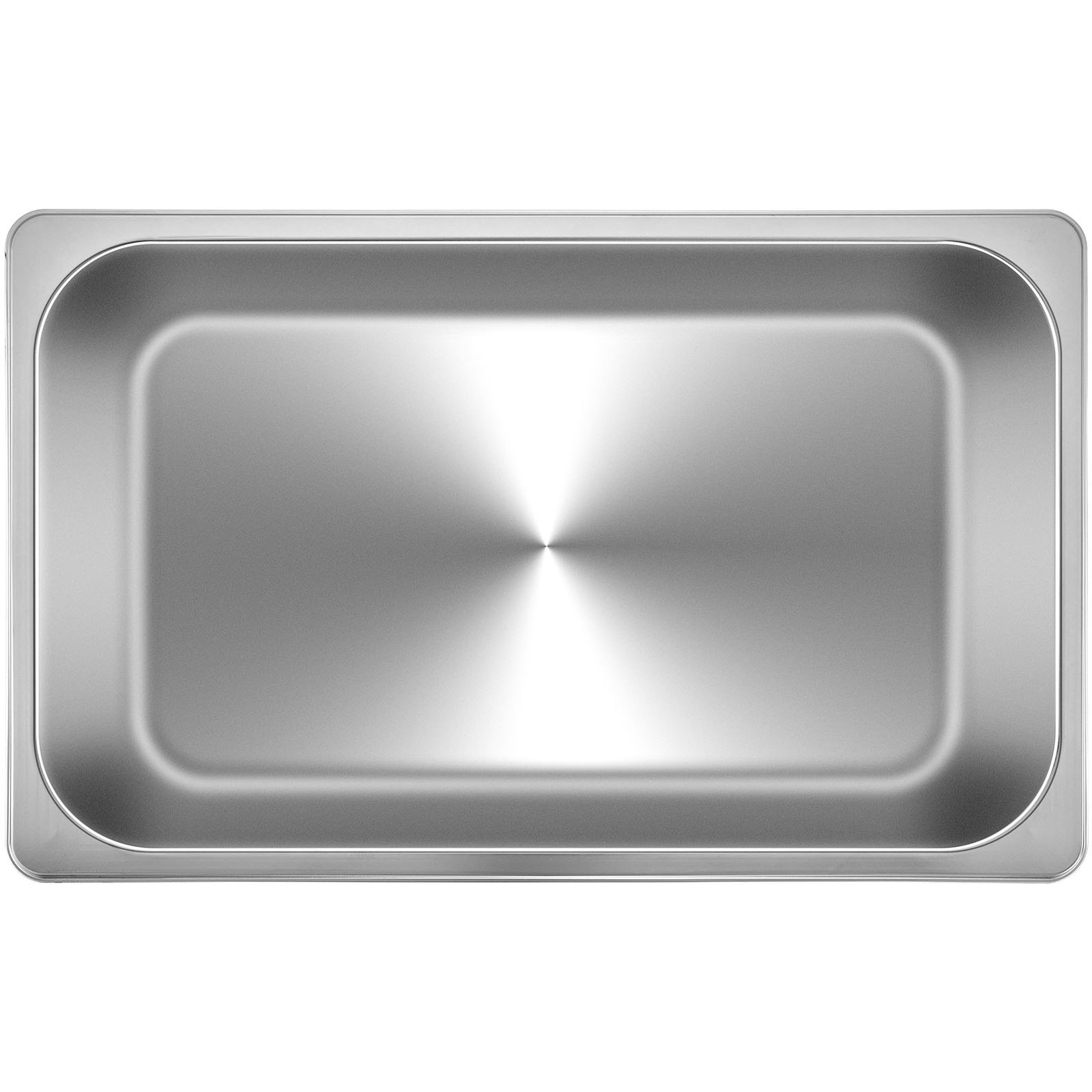 VEVOR Bandeja Rectangular de Acero Inoxidable, 50 x 30 x 15 CM, 6 Unidades Bandeja Honda Rectangular para Servir, Bandeja Profunda para Horno, Bandeja de Acero Inoxidable, Bandeja para Arroz al Vapor