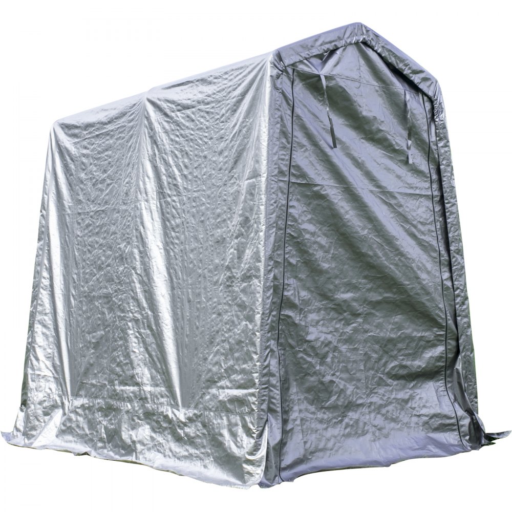 Cobertizo De Almacenamiento Portátil, Refugio De Garaje De 6 X 8 X 7,8 Pies Gris