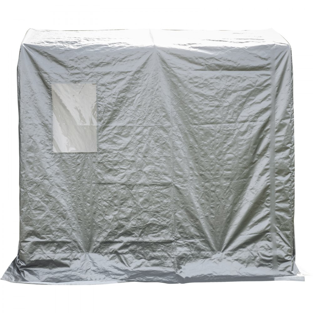 Cobertizo De Almacenamiento Portátil, Refugio De Garaje De 6 X 8 X 7,8 Pies Gris