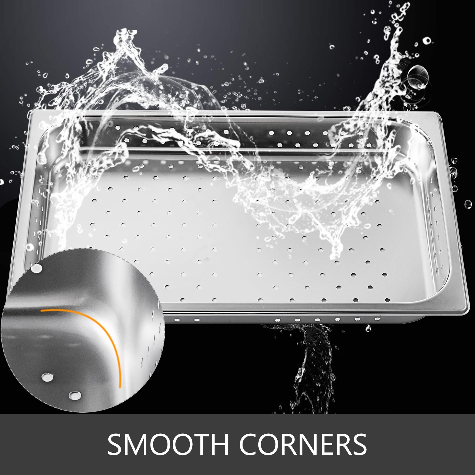 4pcs Bandeja De Horno Acero Inoxidable 2.5‘’de Profundidad Para Hotel